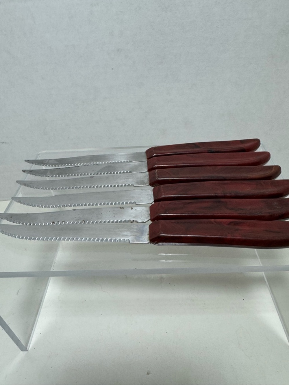 6 Quickut edge stainless steel blade brown bakelite handle no box